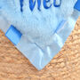 Personalised Blue Bunny Comforter For Baby, thumbnail 7 of 8