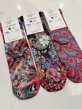 Pink Jungle Glitter Socks Set Of Three, 9 of 11