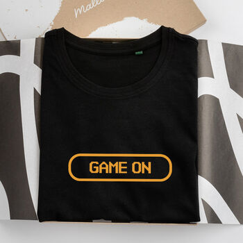 'Game On' Cotton T Shirt For Gamers, 6 of 7