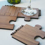 Set Of Four Personalised Cut Out Wooden Jigsaw Coasters, thumbnail 9 of 12