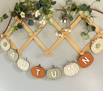 Wooden Autumn Bunting Decorations, 4 of 5