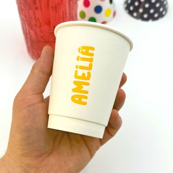 Personalised Paper Cups For Kids Birthday Parties, 4 of 10