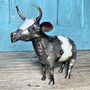 Recycled Metal Cow Garden Decoration Art098, thumbnail 3 of 5