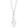 Treble Clef Necklace, Sterling Silver, thumbnail 7 of 7