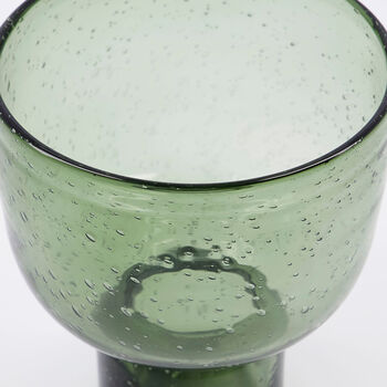 Farida Green Glass Vase, 3 of 5
