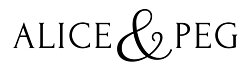 Alice and peg logo black