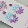Crystal Glitter Geometric Resin Earrings, thumbnail 2 of 4
