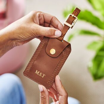 Personalised Luxe Leather Luggage Tag, 3 of 12