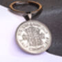 1946 80th Birthday Half Crown Coin Keyring Gift, thumbnail 4 of 5