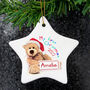 Personalised My First Christmas Teddy Ceramic Star, thumbnail 1 of 3