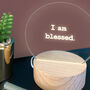 Personalised 'I Am Blessed' Mini Desk Lamp, thumbnail 1 of 3