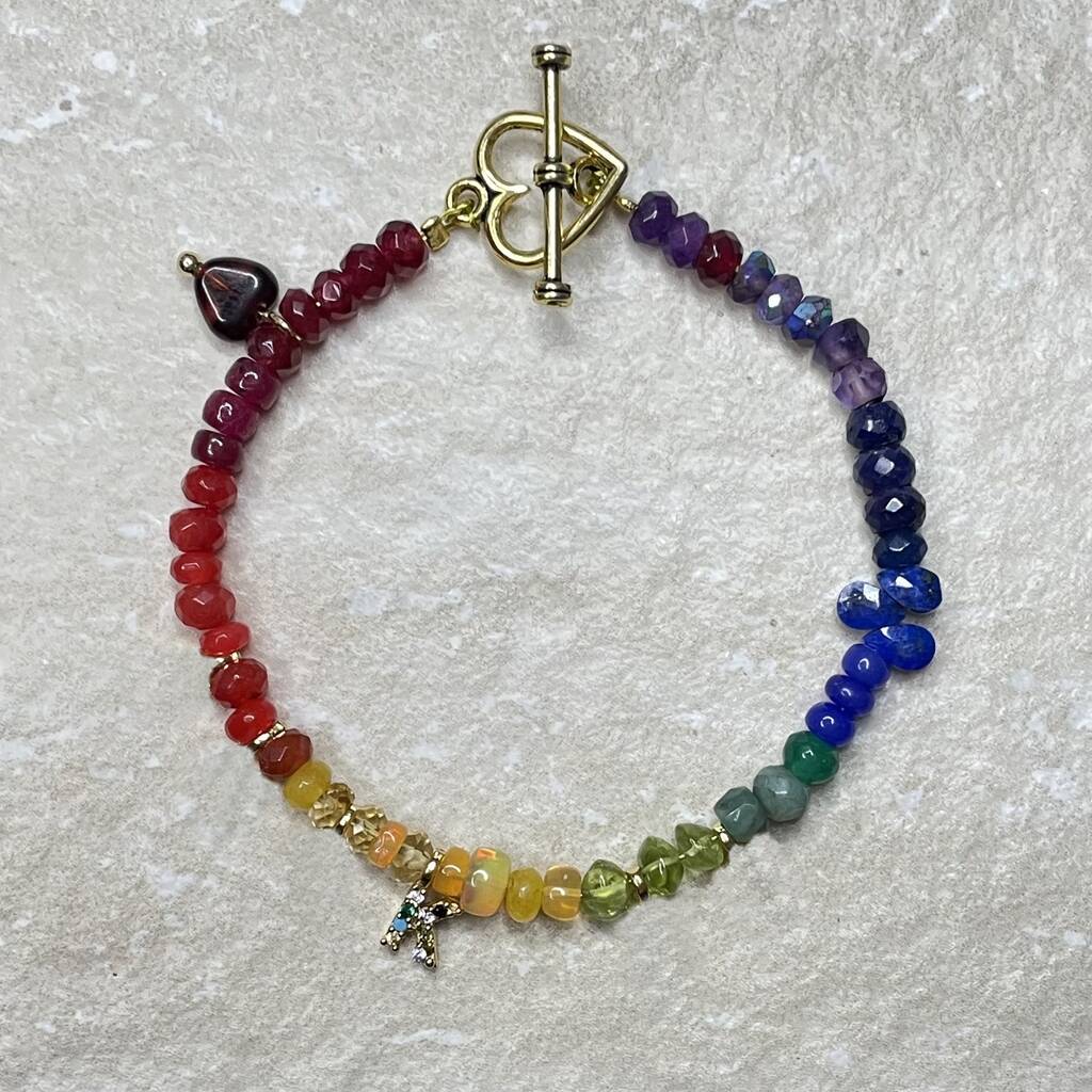 'Everything' Rainbow Precious Stone Bracelet, 1 of 6