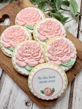 Personalised Mother’s Day Peony Biscuit Gift Box, 5 of 7