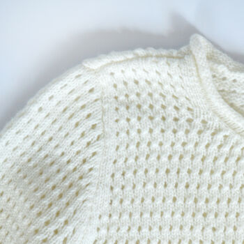 Lace Breton Sweater Knitting Kit, 5 of 10