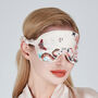 Silk Sleep Mask Eye Mask 100% Pure Soft Mulberry Silk Cream Peacock Luxury Travel Gift Blackout Hypoallergenic, thumbnail 3 of 5