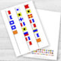 Personalised Nautical Signal Flags Birthday Age Card, thumbnail 1 of 3