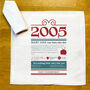 Personalised 21st Birthday Gift 2005 Handkerchief Pair, thumbnail 1 of 9