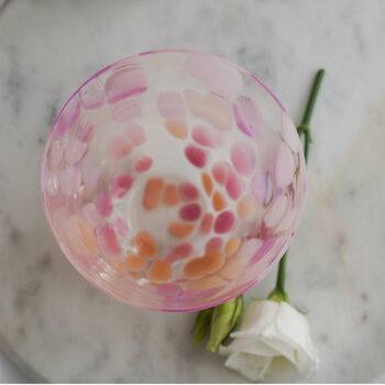 Pink And Apricot Confetti Glass, 2 of 2