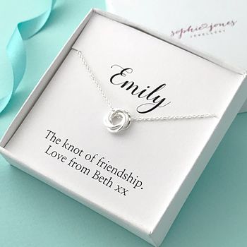 Personalised Friendship Knot Necklace, 3 of 7