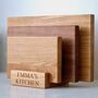 Wooden Chopping Board Set With Stand, thumbnail 1 of 5