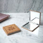 Cork Compact Mirror 'Super Mum' In Gift Box | Travel Friendly | Handbag Accessory, thumbnail 1 of 2