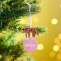 Personalised Children's Tiger Christmas Decoration, thumbnail 4 of 4