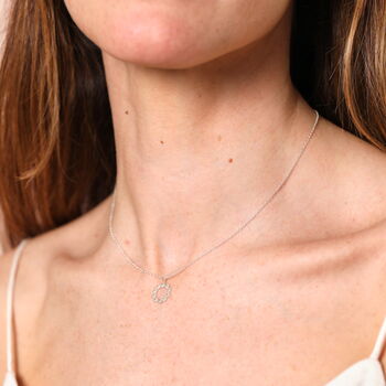 Sterling Silver Daisy Flower Crown Necklace, 3 of 4