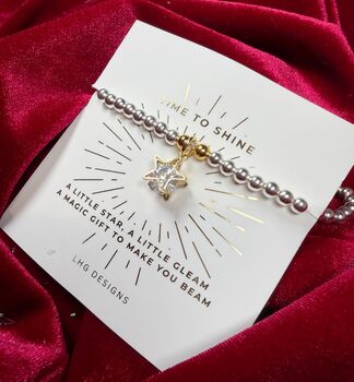 Time To Shine Star Charm Bracelet Gift, 5 of 5