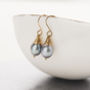 Grey Baroque Pearl Earrings, thumbnail 3 of 9