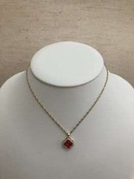 Red Clover Pendant Necklace, 2 of 6