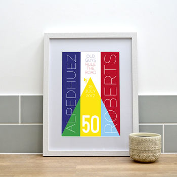 Personalised Contemporary Illustration Cycling Print, 7 of 7