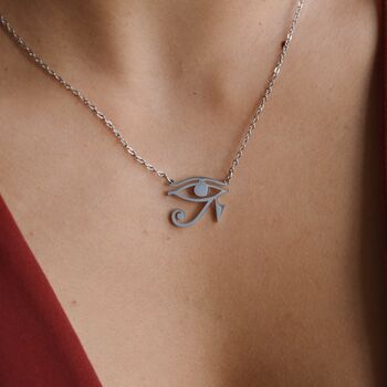 Egyptian Pendant Necklace Silver Eye Of Horus, 4 of 4
