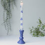 Royal Blue Hand Painted Candles With Bees, thumbnail 3 of 3