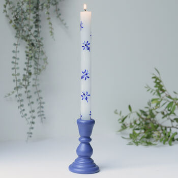 Royal Blue Hand Painted Candles With Bees, 3 of 3