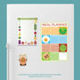 Dry Erase Kawaii Meal Planner Fridge Magnet, thumbnail 3 of 3