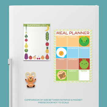 Dry Erase Kawaii Meal Planner Fridge Magnet, 3 of 3