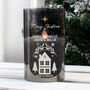 Personalised Christmas Smoked Glass LED Candle, thumbnail 2 of 4