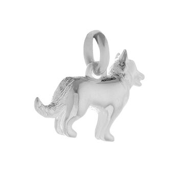 Border Collie Dog Silver Charm, 7 of 10