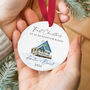 Personalised First Christmas Ornament Custom Address, thumbnail 7 of 7