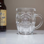 Traditional Personalised Birthday Glass Tankard In Box, thumbnail 2 of 3