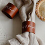 Set Of Two Personalised Leather Napkin Rings, thumbnail 2 of 8