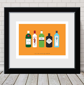 Personalised 'Let The Evening Be Gin' Print, 8 of 10