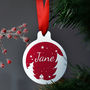 Personalised Silver Or Gold Christmas Tree Bauble Set, thumbnail 2 of 3