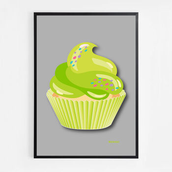 Lime Cupcake Print, 2 of 5