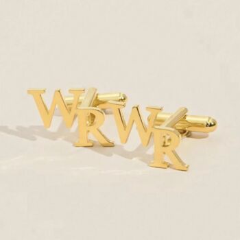 Personalised Men’s Monogram Initial Cufflinks, 2 of 5
