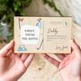 Personalised Daddy You’re Tee Riffic Golf Wooden Postcard, thumbnail 1 of 2