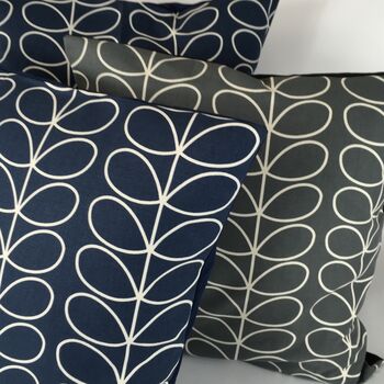Orla Keily Grey Linear Stem Cushion Cover, 6 of 6