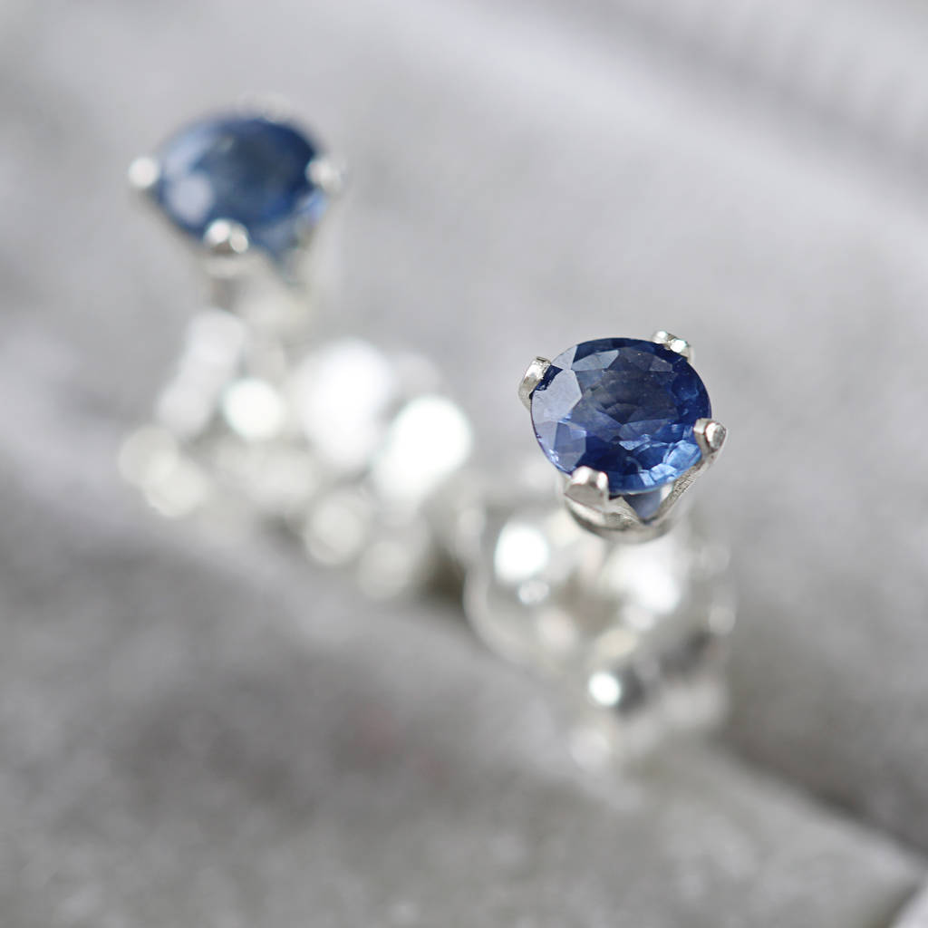 Sapphire Stud Earrings By Artique Boutique | notonthehighstreet.com