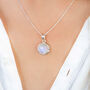 Genuine Rainbow Moonstone Necklace In Sterling Silver, thumbnail 1 of 11