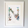 Personalised J To S Pastel Wildlife Letter Print, thumbnail 9 of 12